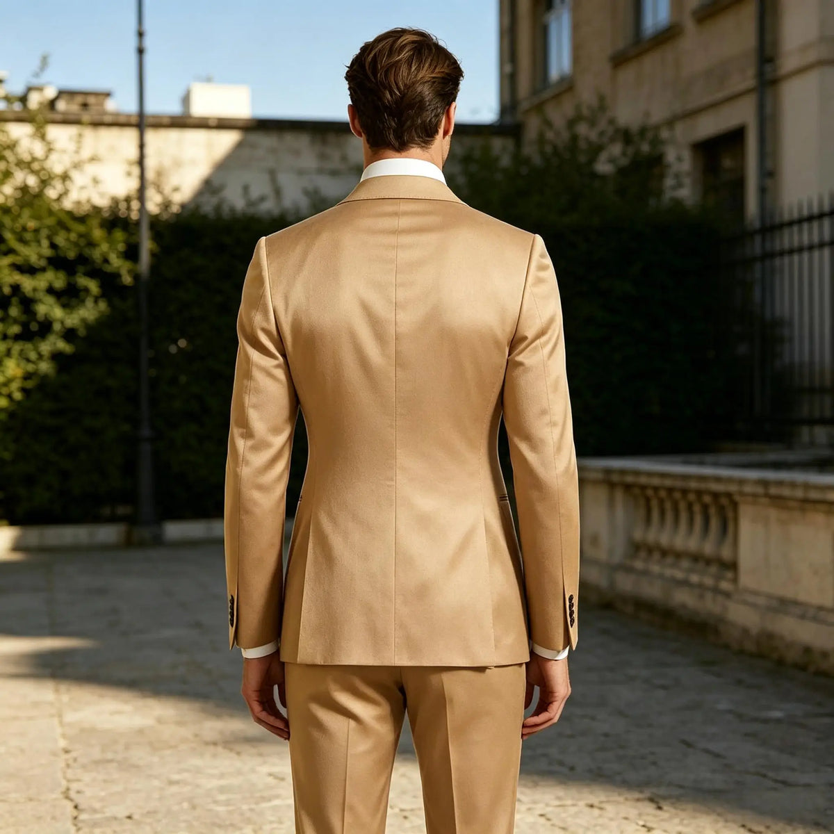 Men's Satin Peak Lapel Tuxedo 2-Piece Suit High Quality Slim Fit One Button Formal Blazer & Pants Luxury Wedding Dinner Suits