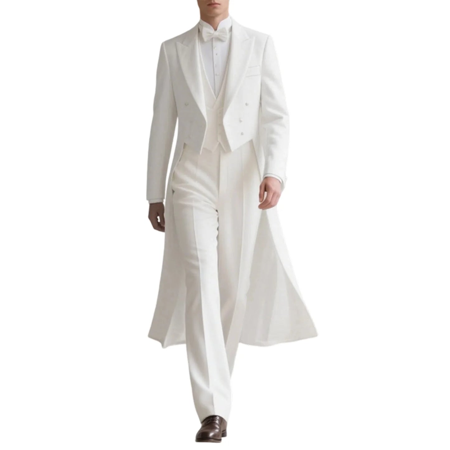 Men s Classic Blazer Jacket with Notched Lapel and Double-Breasted Closure Long Sleeve Solid Color Suit Coat