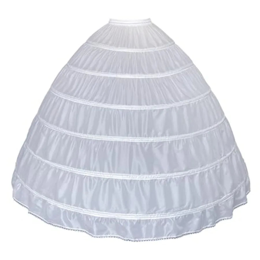 Women Crinoline Petticoat Full A-Line Slips Long Under for Wedding Bridal Dress Ball Gown