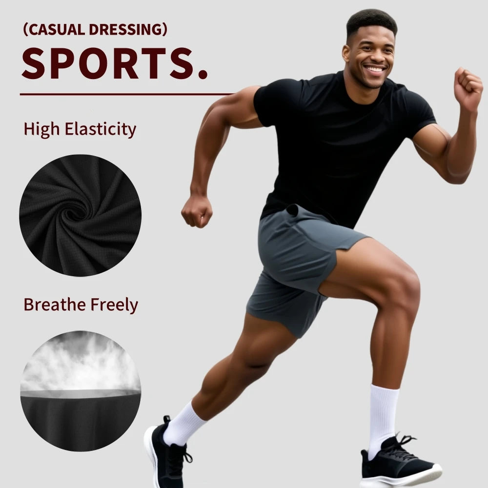 Men's Sports Round Neck Short Sleeve Shirt For Outdoor Activities