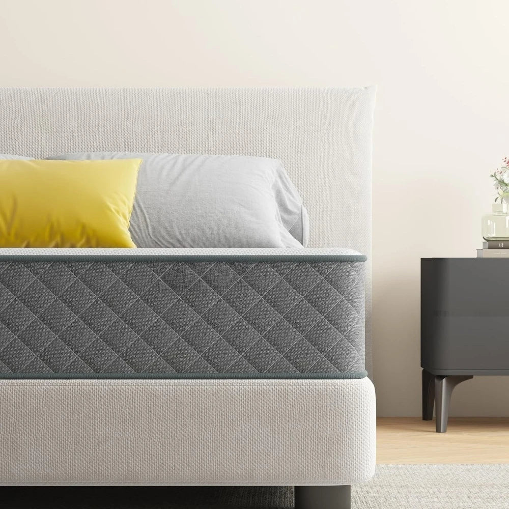 Firm Queen Mattress,10 Inch Hybrid Queen Size Mattress in a Box with Gel Memory Foam, Pocket Innerspring, Pressure, Customized
