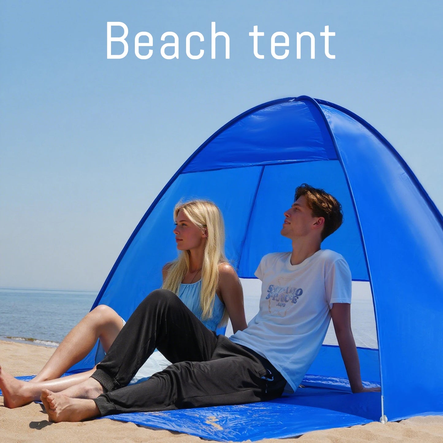 Pakicetus Pop Up Beach Tent With Carry Bag Auto Opening