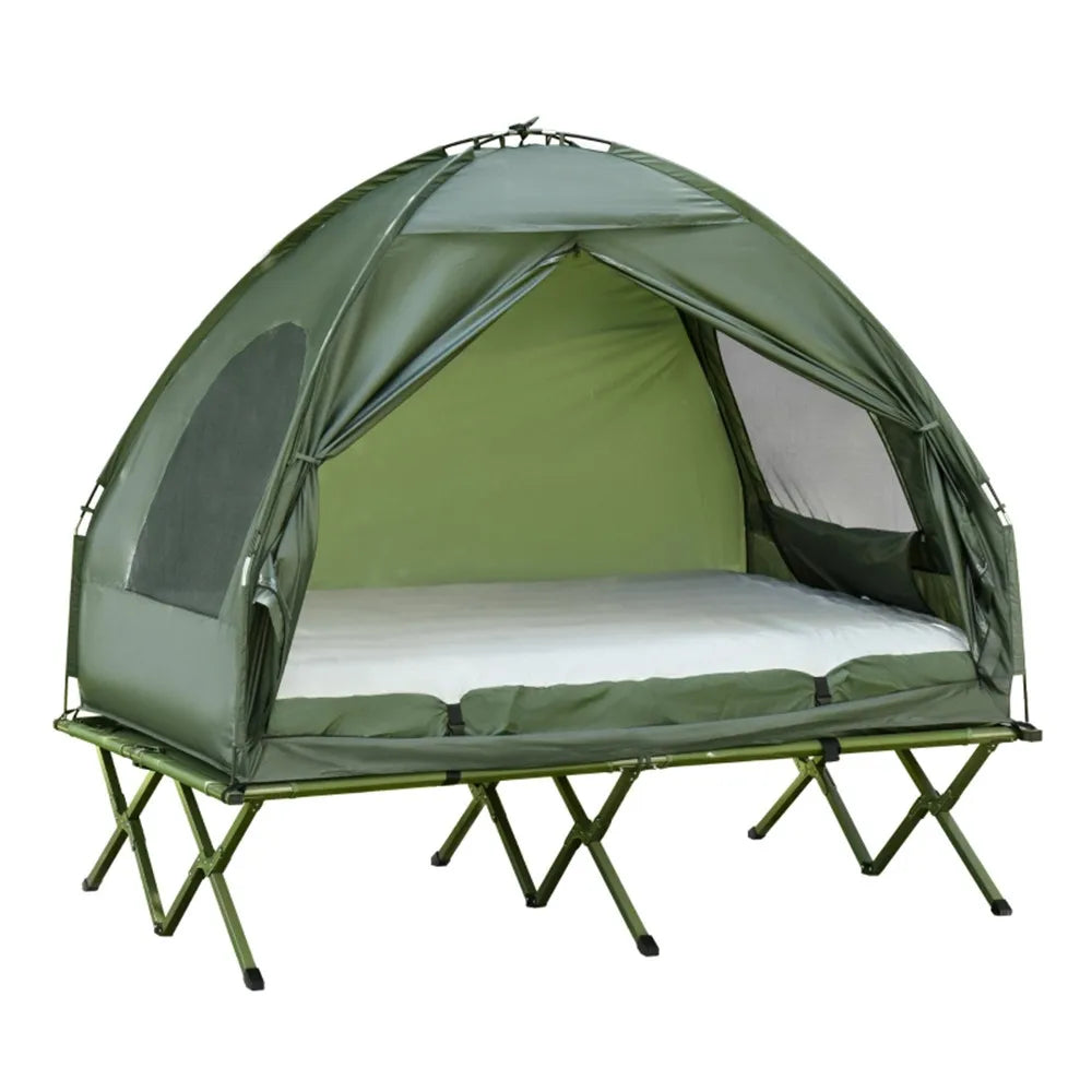 Compact One Person Folding Pop Up Off Ground Camping Bed Hiking