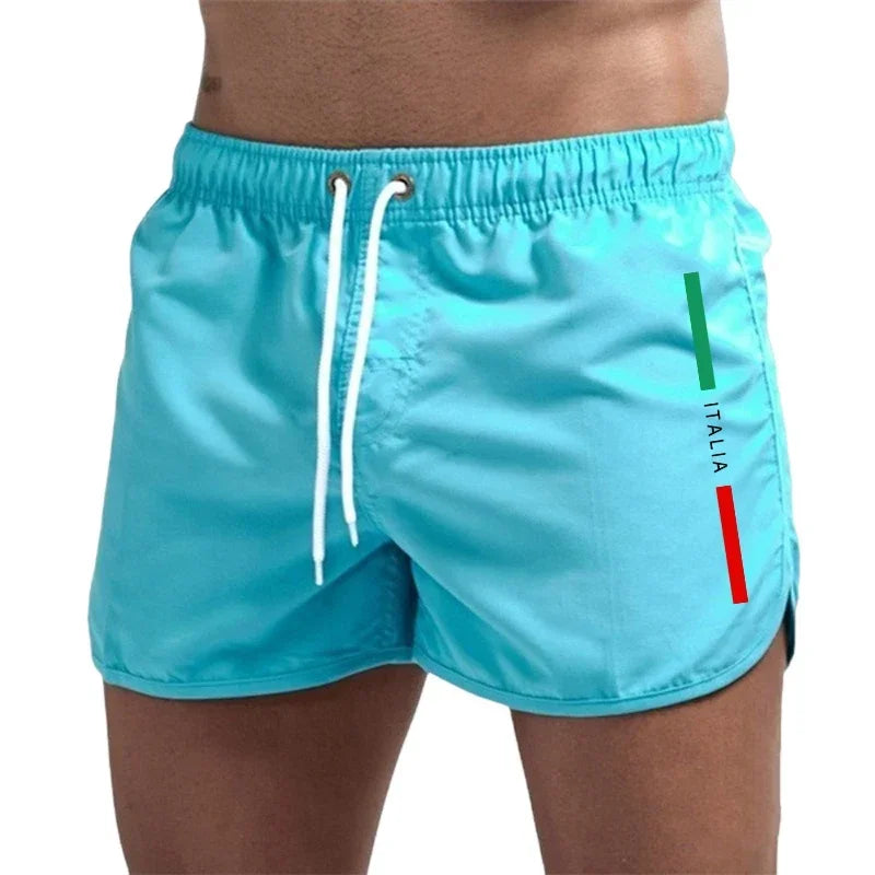 Italy Summer Men Board Shorts Quick Dry Casual Beach Fitness