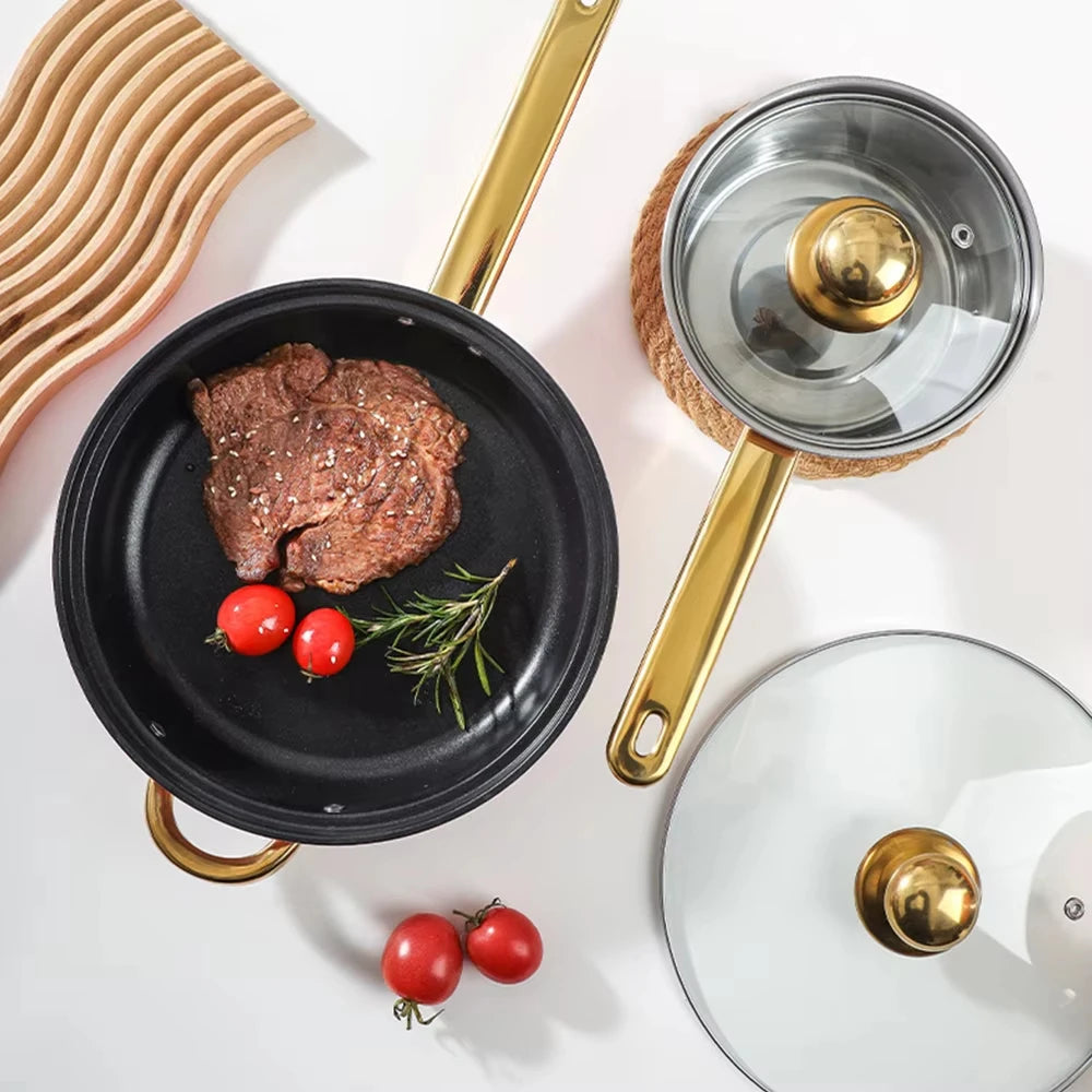 NONED Stainless Steel Cookware Set Nonstick Finish Milk Pot