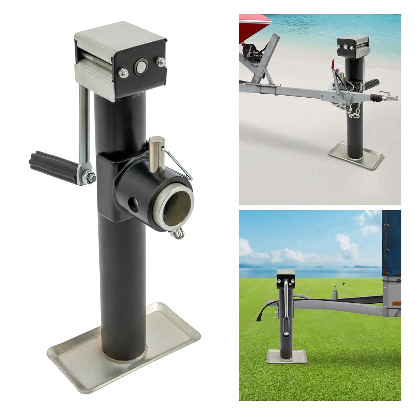 2000 lbs Trailer Supports Jack Leg 1000Kg Vertical Travel Weld-on Pipe Mount Swivel Trailer Jack w/ Support Base