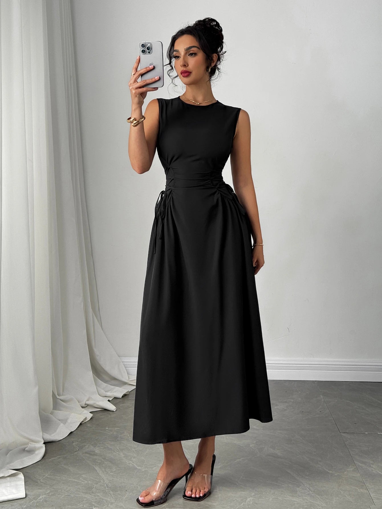 Black Red Contrast Off-Shoulder Mini Dress Bow Detail Bodycon Party Clubwear Women Fashion