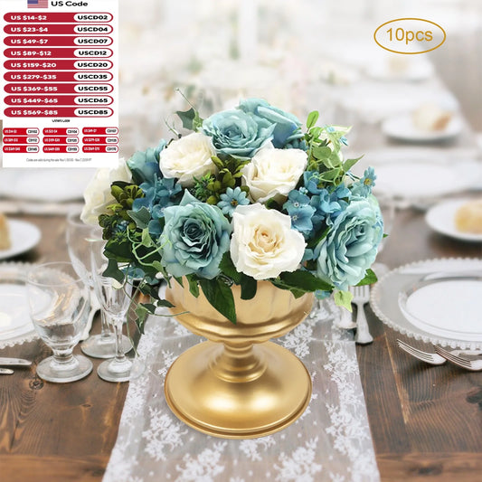 10-Piece Trumpet Centerpiece Vases for Wedding Decor