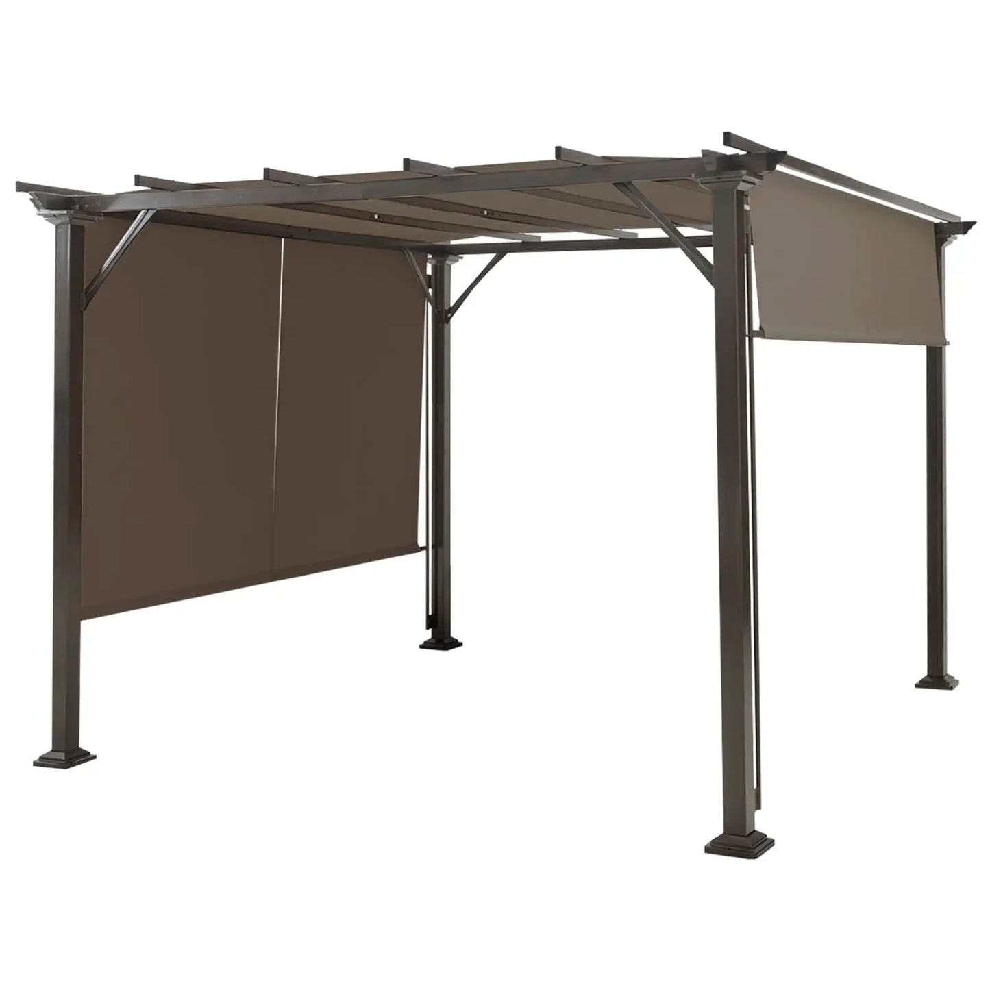 Tangkula 2 Pieces 16x4 Ft Universal Canopy Cover, Outdoor Pergola Roof Top Cover With Heavy Duty Polyester, Waterproof Replaceme