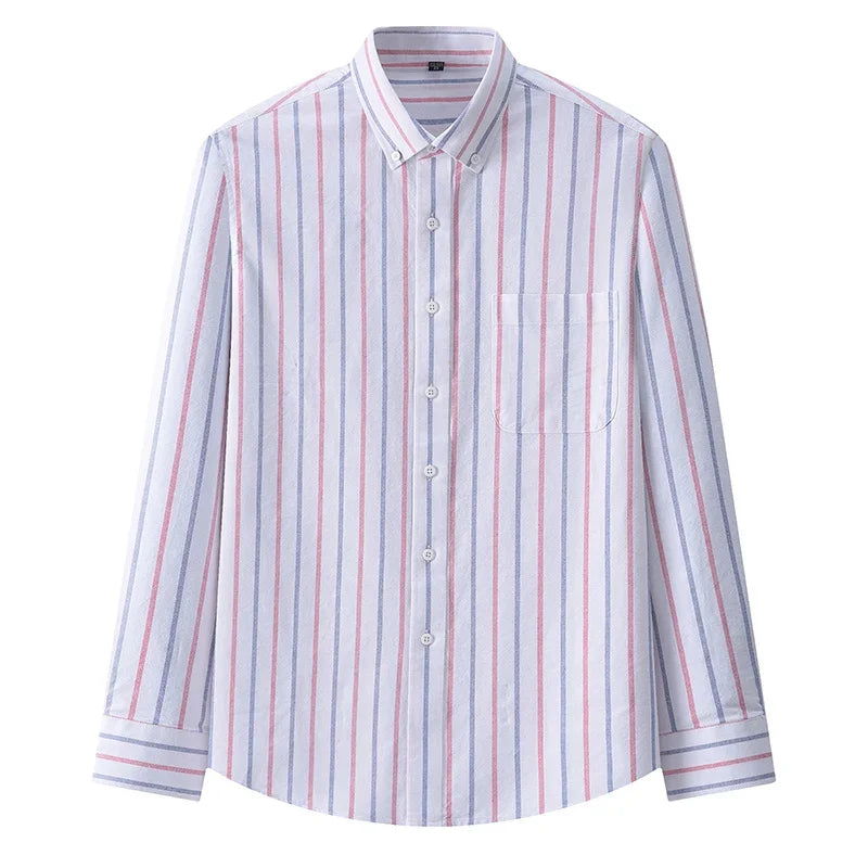 BROWON Brand 2026 Spring Long Sleeves Shirts for Man Cotton Autumn Slim-fit Men Dress Shirt Business Work Tops Mens Clothing