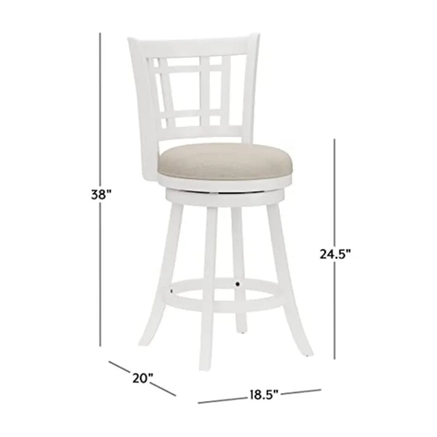 Fairfox 24.5" Wood Swivel Stool