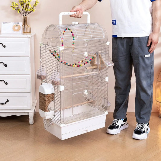 Bird Cage For Parakeets Cockatiels Finches Canary Acrylic