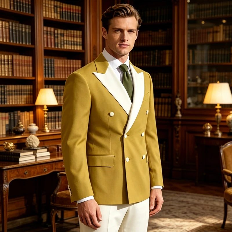 Men's Double Breasted Tuxedo Jacket For Business And Weddings