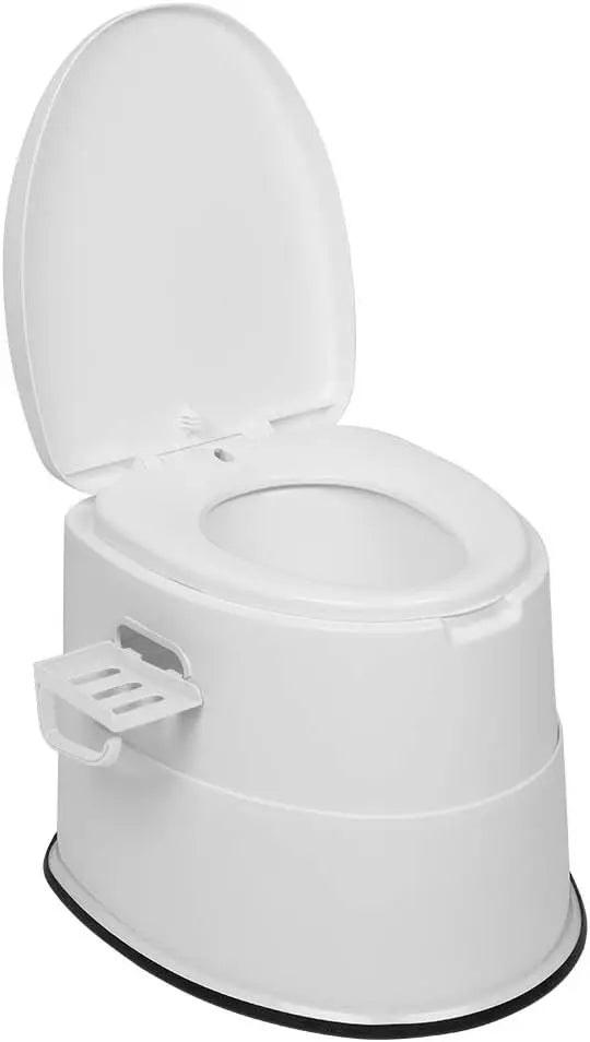Portable Toilet | Indoor Outdoor Commode w/Detachable Inner Bucket & Removable Paper Holder, Lightweight & Compact