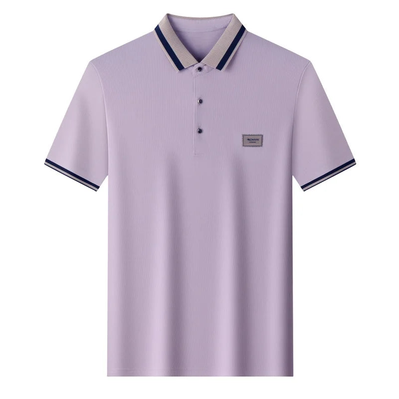 BROWON Men's Breathable Polo Shirt Short Sleeve Smart Casual Top