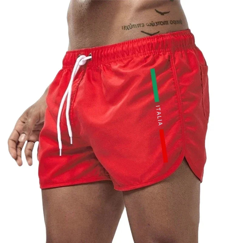 Italy Summer Men Board Shorts Quick Dry Casual Beach Fitness