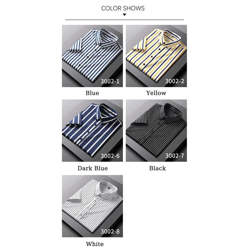 Browon Men Short Sleeve Anti Wrinkle Business Dress Shirt