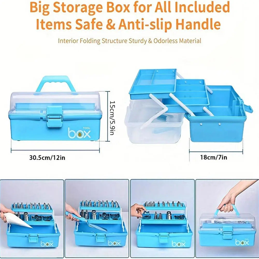 236 Piece Piping Set With Bags Tips Scrapers Molds Cups