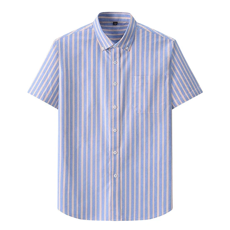 BROWON Men Premium Cotton Oxford Shirt Business Casual Fashion