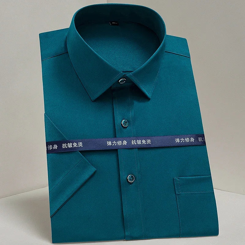Browon Premium Men Slim Fit Stretch Business Dress Shirt