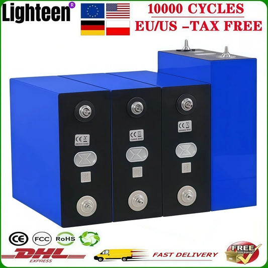 Grade A 3.2V 340AH  Lifepo4 Rechargeable Battery 10000 Cycles DIY 12V 24V 48V RV EV Boat Golf solar energy camping duty-free