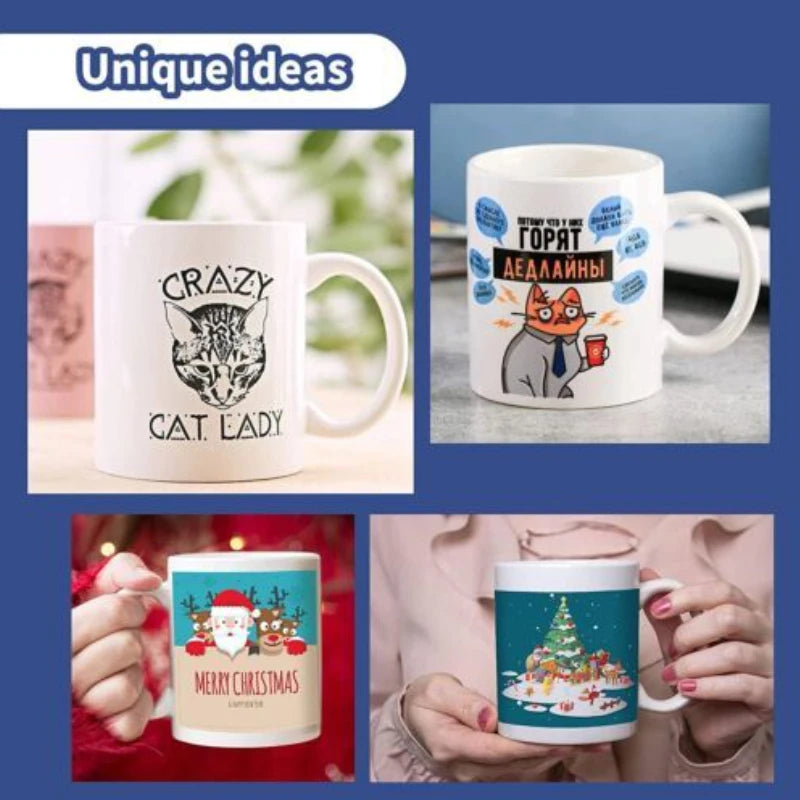 Sublimation Ceramic Mugs Bulk Coffee Cups With Bubble Bag