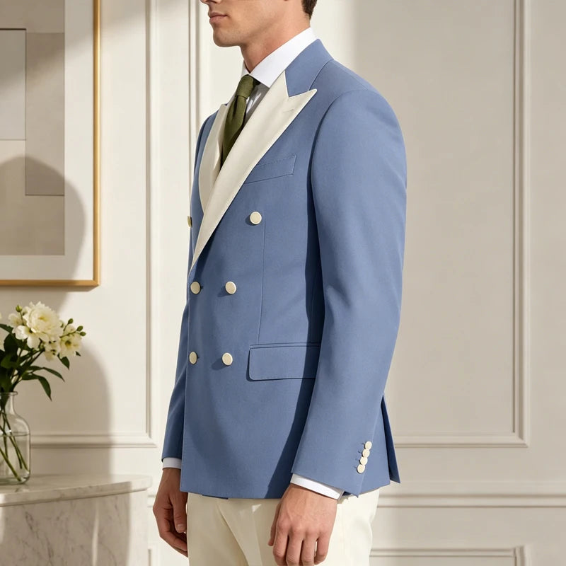 Men's Double Breasted Tuxedo Jacket For Business And Weddings