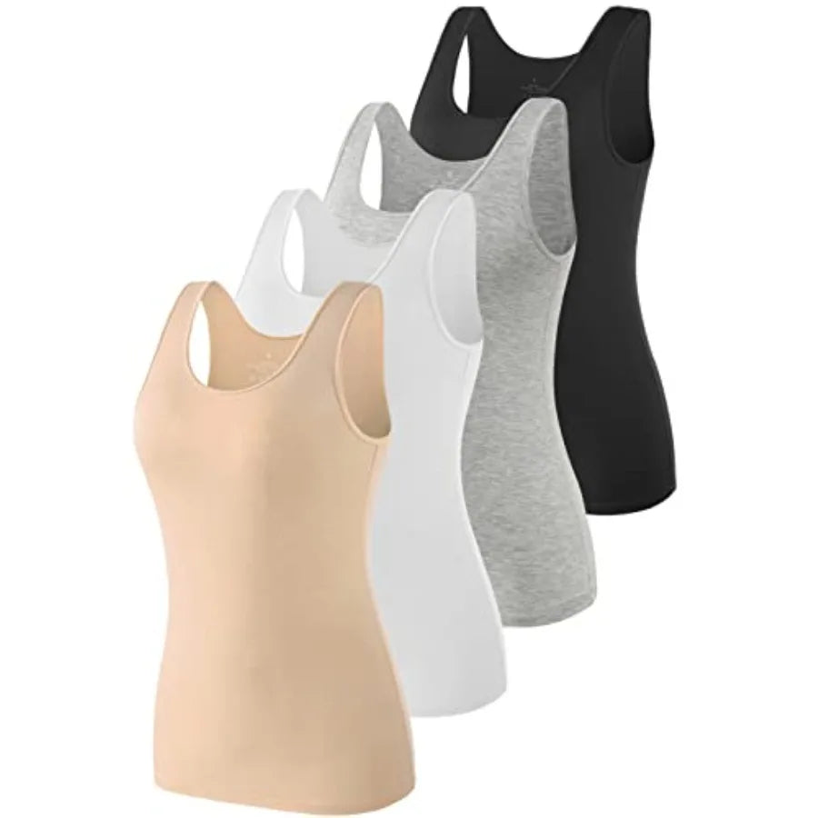 Vislivin Tank Tops for Woman Sleeveless Basic Undershirt Layering Tanks