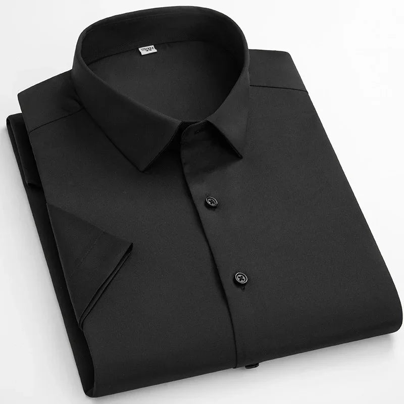 BROWON Men's Summer Business Casual Short Sleeve Shirt