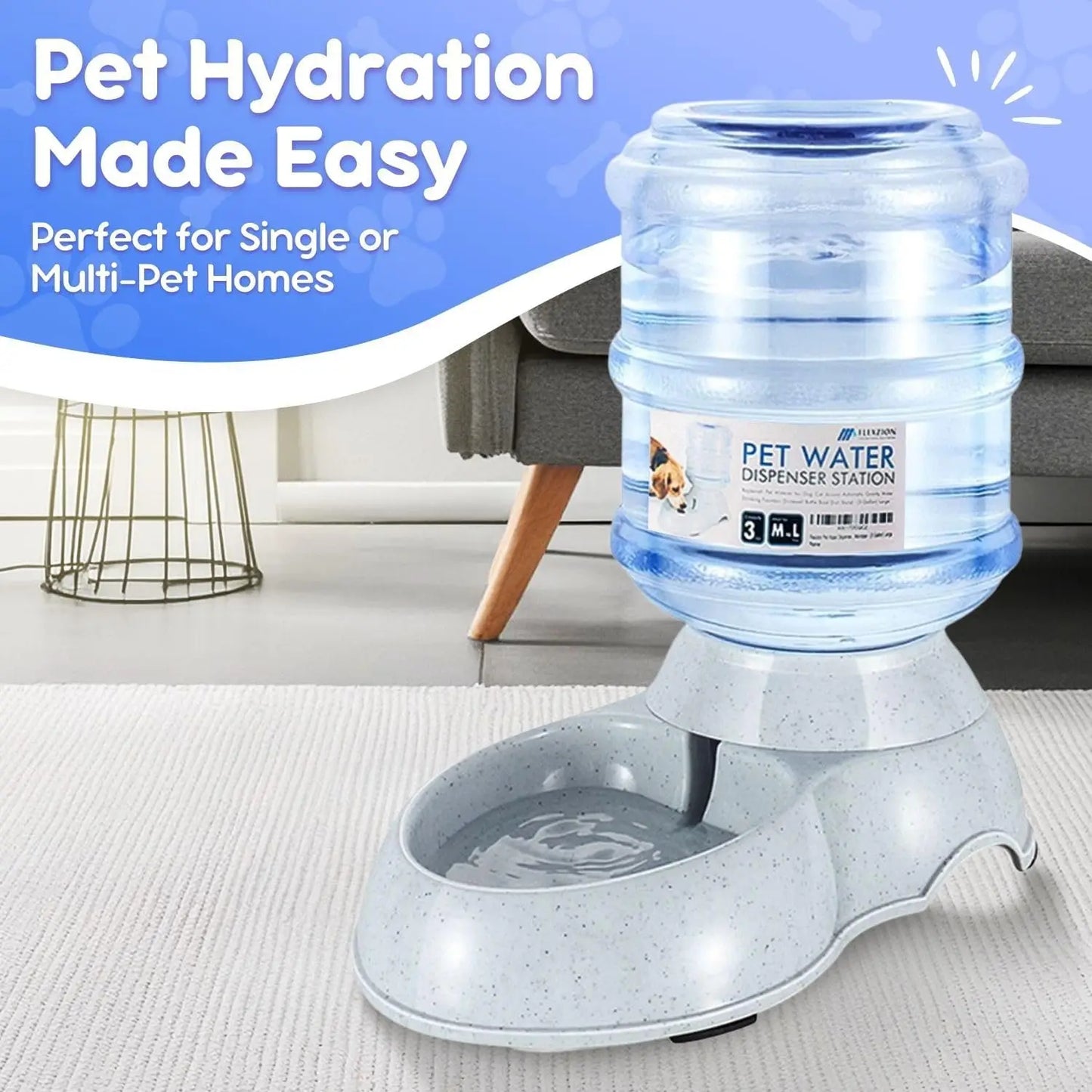 Automatic Pet Water Dispenser for Dogs and Cats Easy Clean