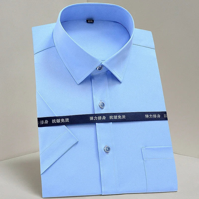 Browon Premium Men Slim Fit Stretch Business Dress Shirt