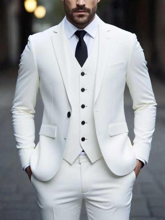 Men's Three-Piece Suit Anti-Wrinkle No-Iron Business Formalwear