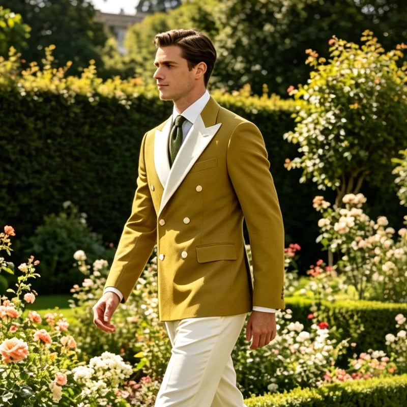 Men's Double Breasted Tuxedo Jacket For Business And Weddings
