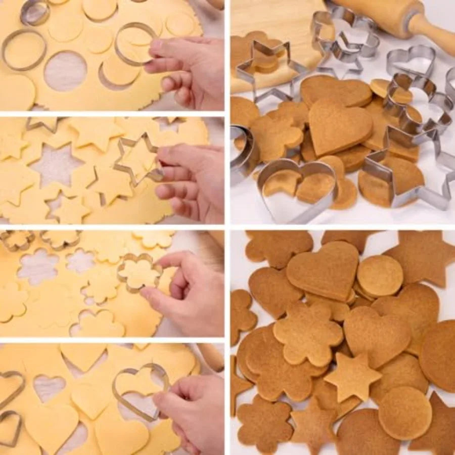 YAO HUI HUANG Stainless Steel Cookie Cutters Set 12 Pieces