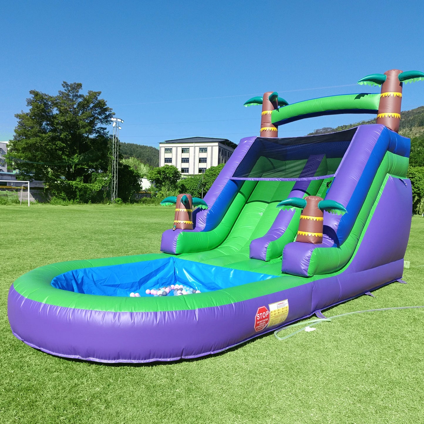 King Inflatable Commercial Water Slide With 1100W Blower