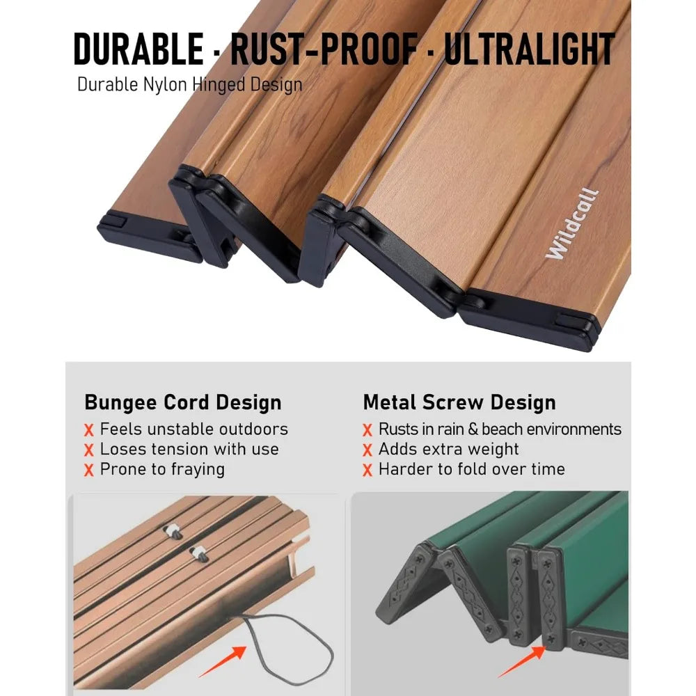 Ultralight Compact Aluminum Folding Camp Table for Outdoor Picnic BBQ Cooking