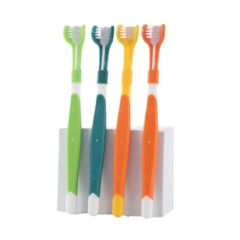 3 Sided Pet Toothbrush For Dogs And Cats Dental Care