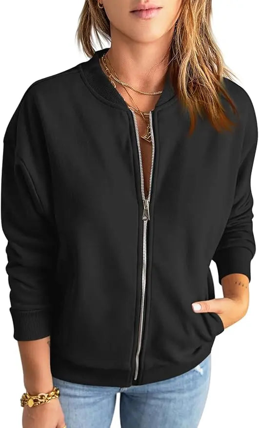 Quilted Zip Up Jacket For Women