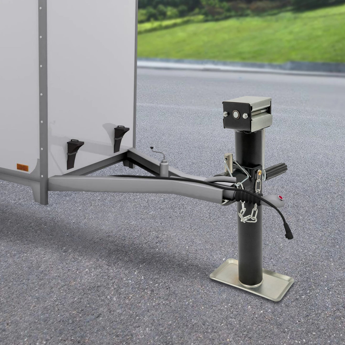 2000 lbs Trailer Supports Jack Leg 1000Kg Vertical Travel Weld-on Pipe Mount Swivel Trailer Jack w/ Support Base