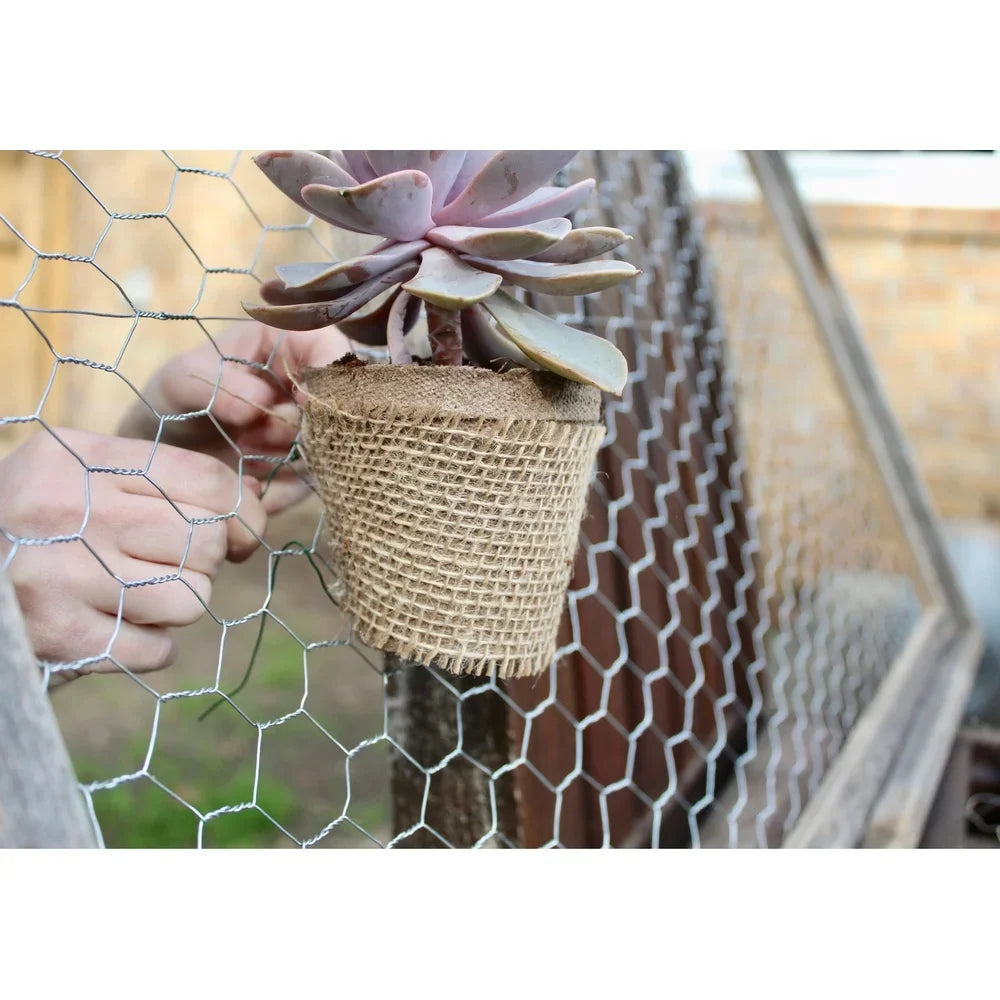Galvanized Steel Chicken Wire Roll 24in x 50ft Lightweight Durable Hexagonal Mesh Animal Containment Garden Fencing Plant
