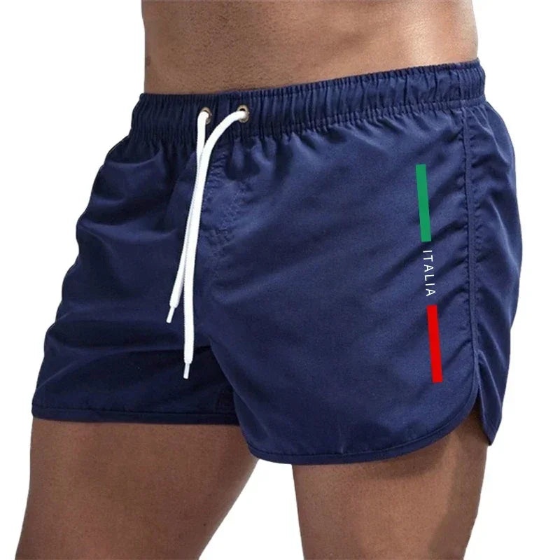 Italy Summer Men Board Shorts Quick Dry Casual Beach Fitness