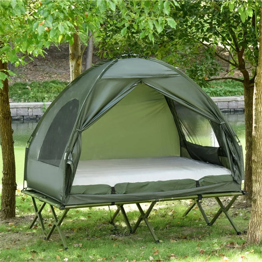Compact One Person Folding Pop Up Off Ground Camping Bed Hiking