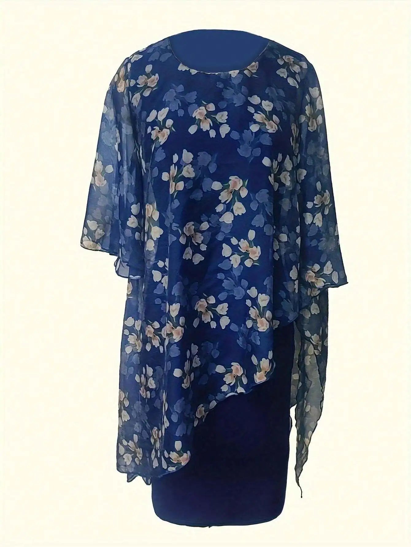 Chiffon Floral Print 2 In 1 Dress Casual Vacation Summer Elegant