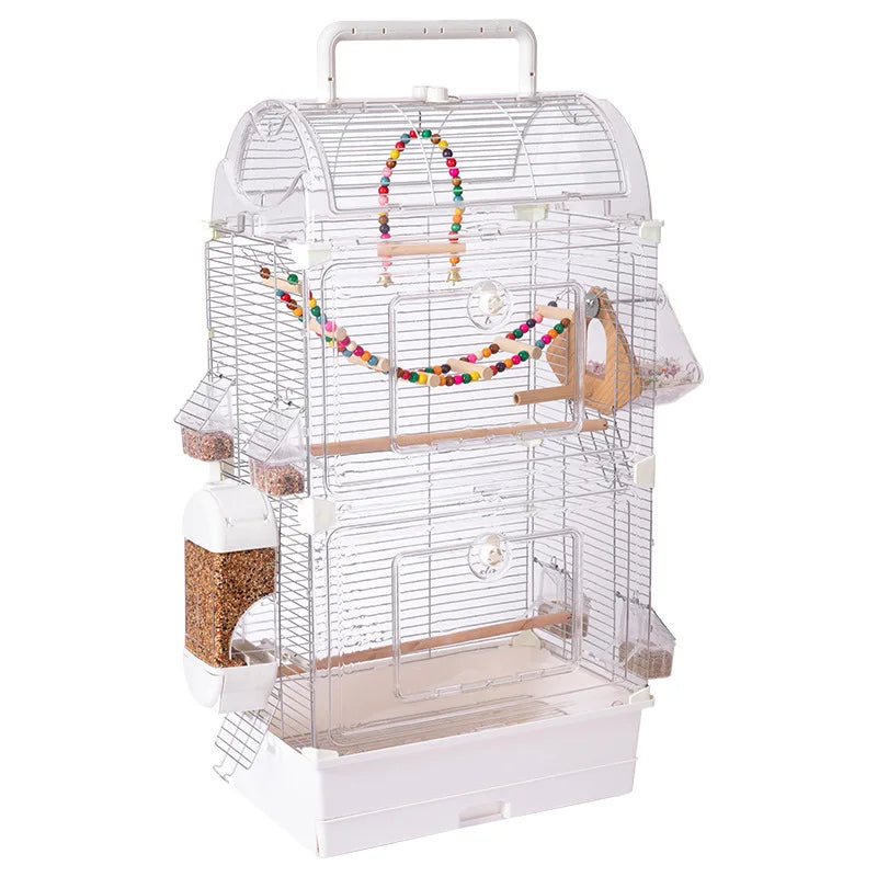 Bird Cage For Parakeets Cockatiels Finches Canary Acrylic