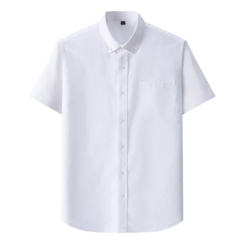Browon Mens Short Sleeve Oxford Shirt For Business And Casual