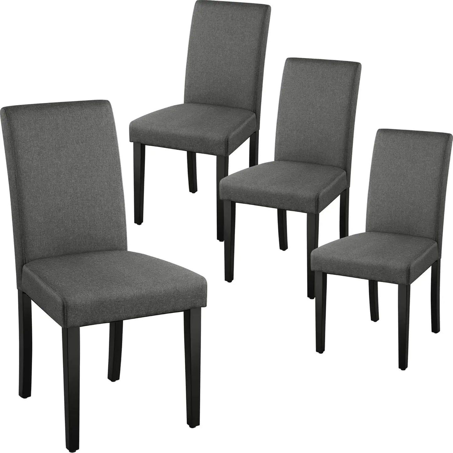 Parsons Dining Chairs Set Of Four With PU Leather Upholstery