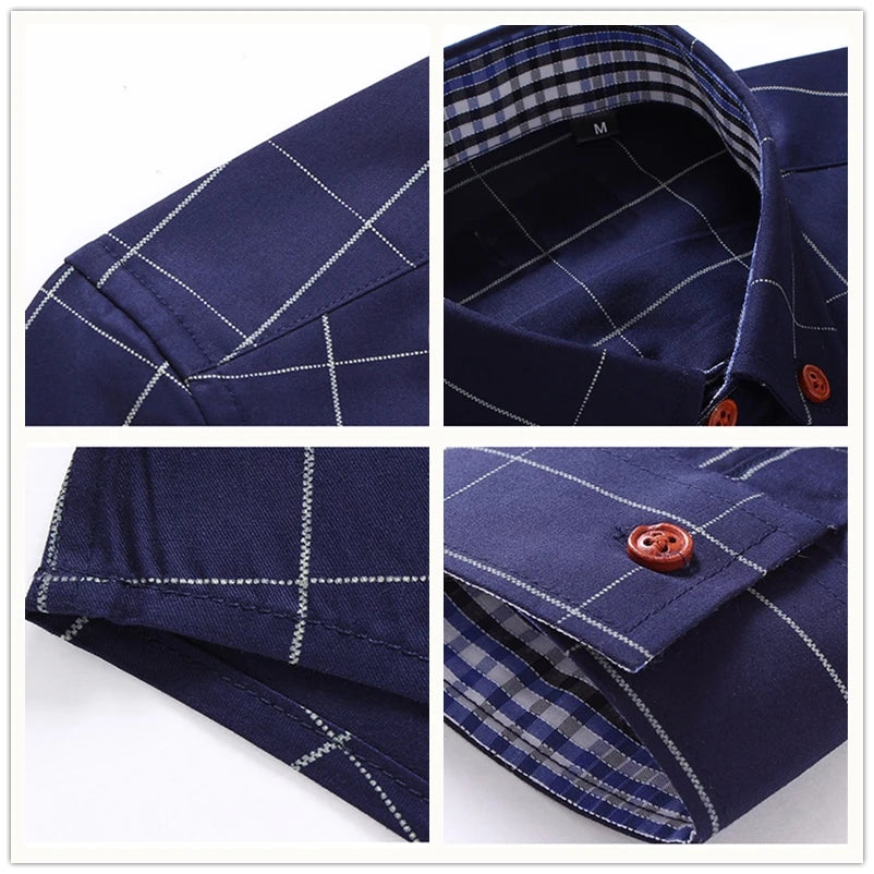 Browon Premium Men Long Sleeve Button Up Dress Shirt