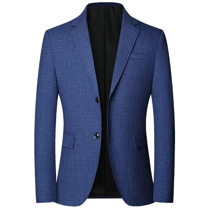 BROWON Brand Midlife Mans Blazers 2026 New Spring Autumn Plaid Design Casual Suit Men Classics Comfortable Suit Jacket Men