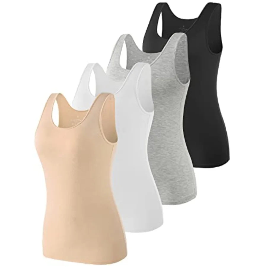 Vislivin Tank Tops for Woman Sleeveless Basic Undershirt Layering Tanks
