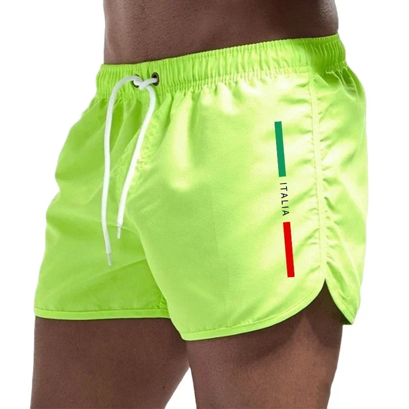 Italy Summer Men Board Shorts Quick Dry Casual Beach Fitness